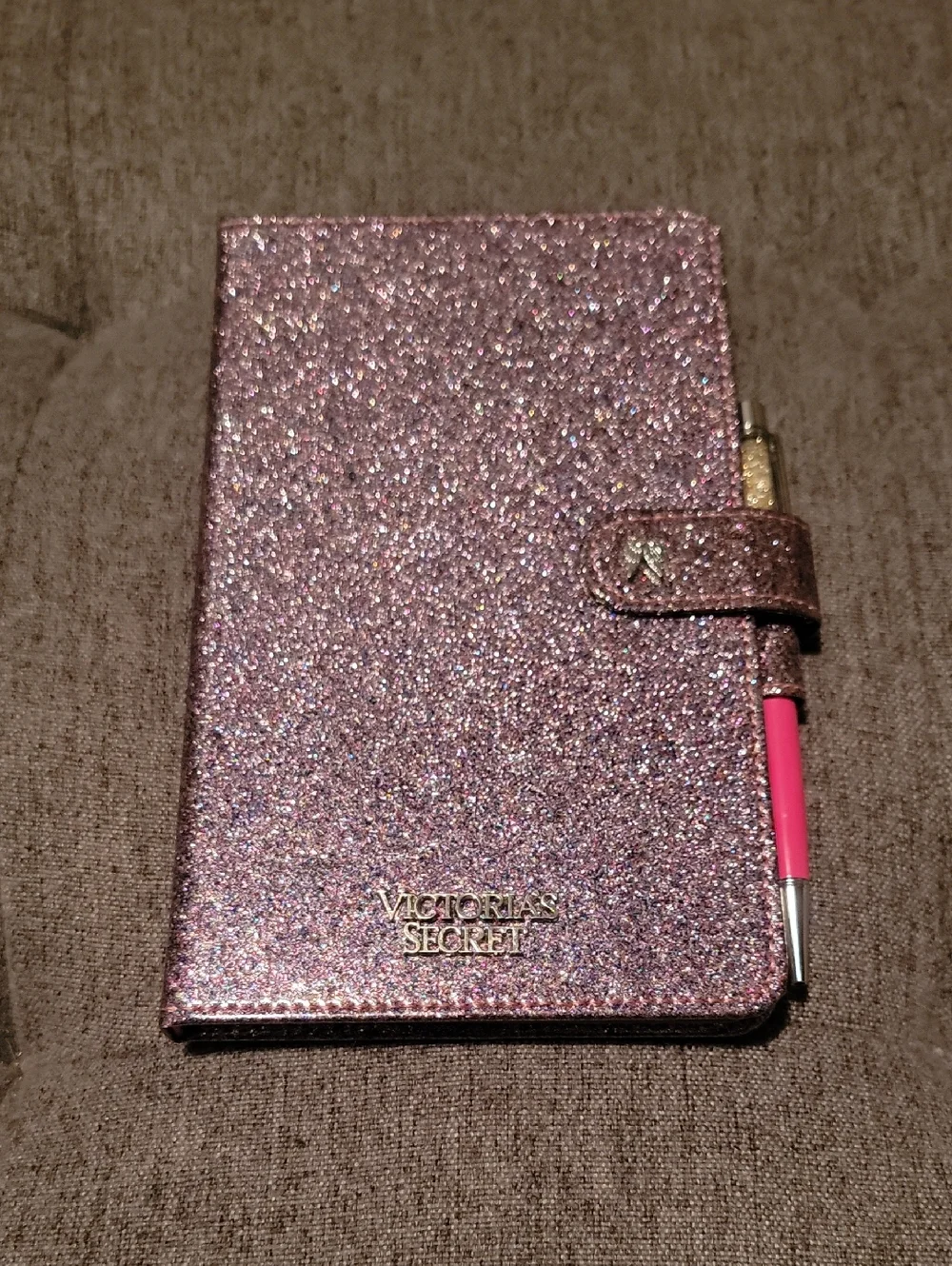 Victoria's Secret Limited Edition Sparkly Pink Angel Wing Notebook with Pen Y2K
